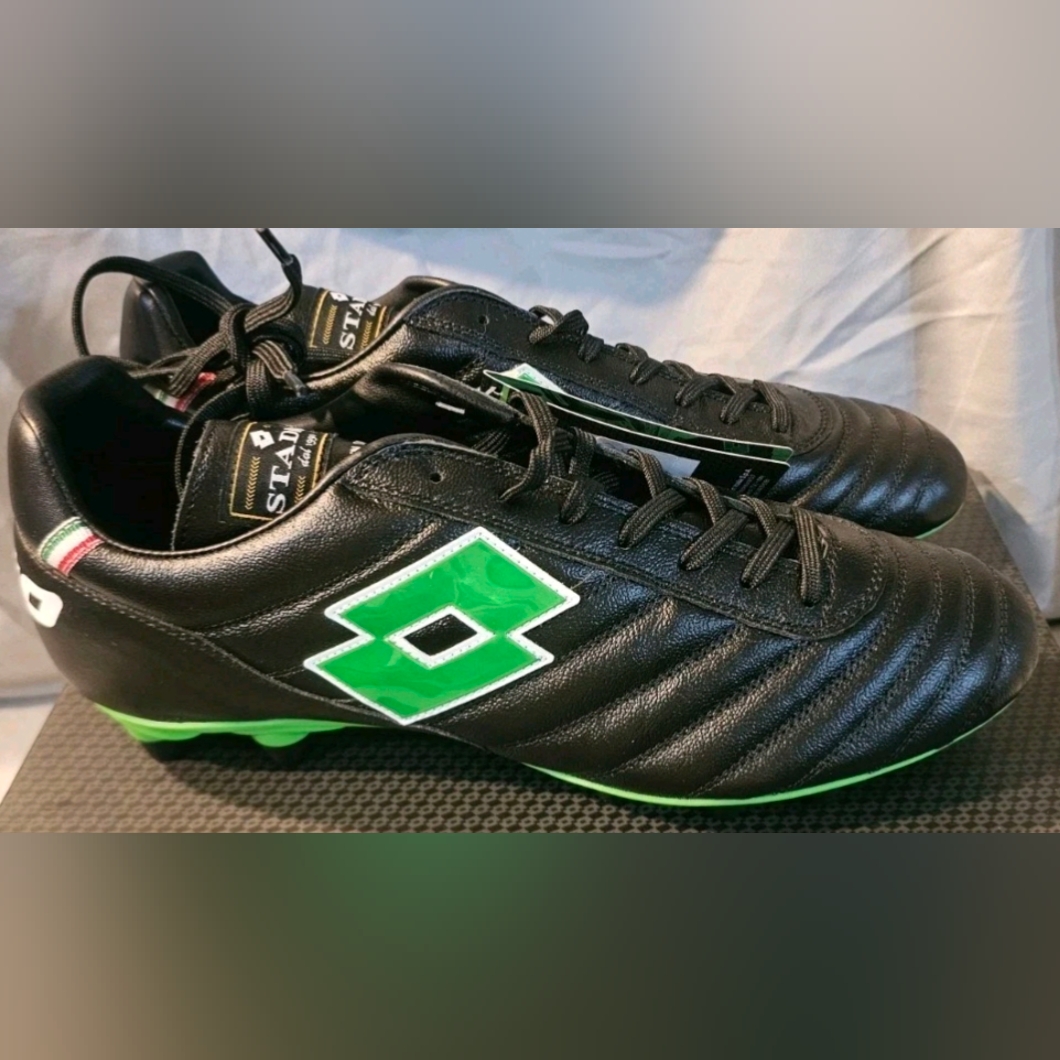Lotto Stadio Og Ii Fg Soccer Cleats Black Spring Green Men’s Size 10 New